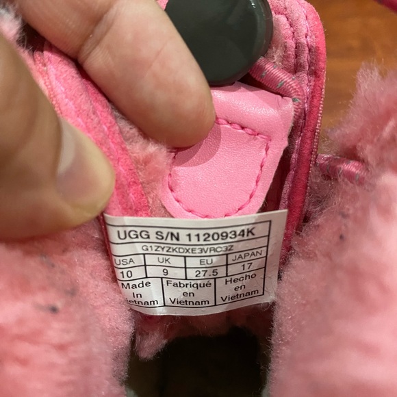 Ugg Girls Australia Pink Butte II Chromatic Round Toe Snow Boot Size US 10 - Picture 6 of 9